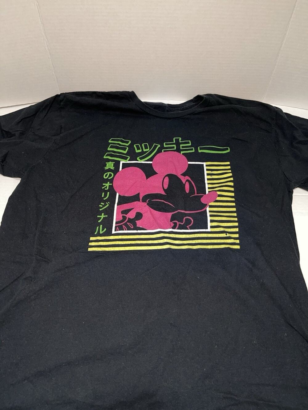 Mickey & Friends Mickey Mouse Neon Kanji Graphic T-Shirt Women's Size XL